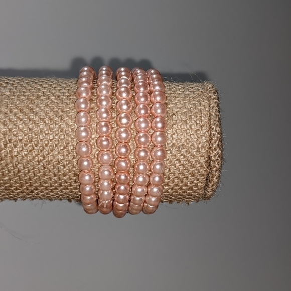 Pink Stone & Bead Bracelets Set - Picture 13 of 16